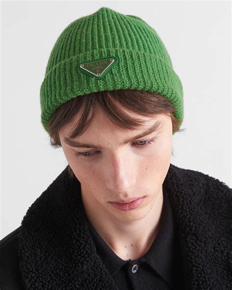 Green Wool and cashmere beanie 